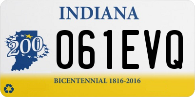 IN license plate 061EVQ