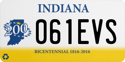 IN license plate 061EVS