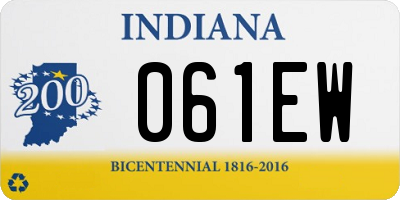 IN license plate 061EW