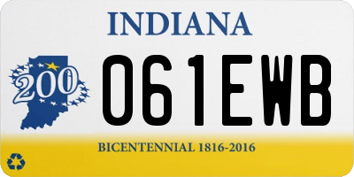 IN license plate 061EWB