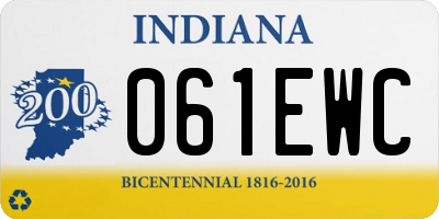 IN license plate 061EWC