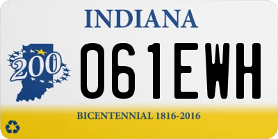 IN license plate 061EWH