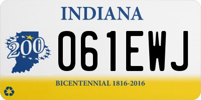 IN license plate 061EWJ