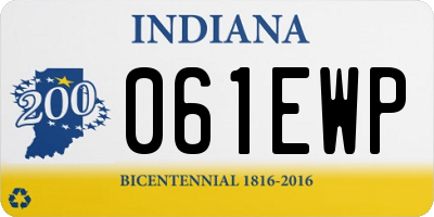 IN license plate 061EWP