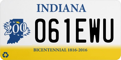 IN license plate 061EWU