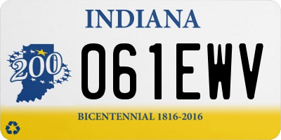 IN license plate 061EWV