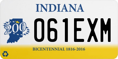IN license plate 061EXM