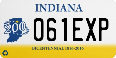 IN license plate 061EXP