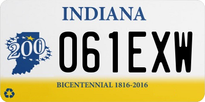IN license plate 061EXW