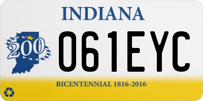 IN license plate 061EYC