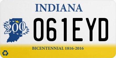 IN license plate 061EYD