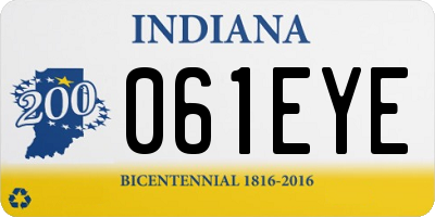 IN license plate 061EYE