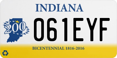 IN license plate 061EYF