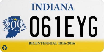 IN license plate 061EYG