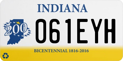 IN license plate 061EYH