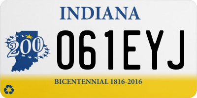 IN license plate 061EYJ