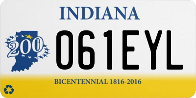 IN license plate 061EYL
