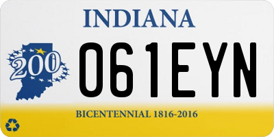 IN license plate 061EYN