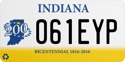 IN license plate 061EYP