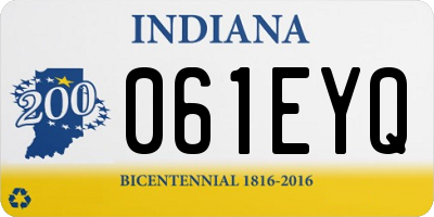 IN license plate 061EYQ
