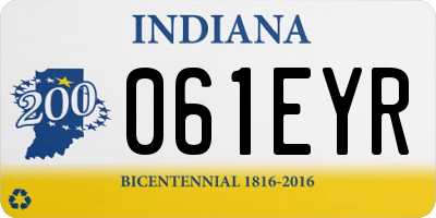 IN license plate 061EYR