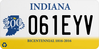 IN license plate 061EYV
