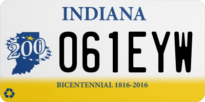 IN license plate 061EYW