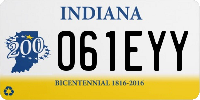 IN license plate 061EYY