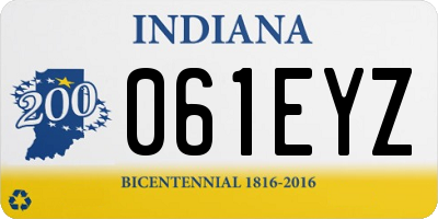 IN license plate 061EYZ