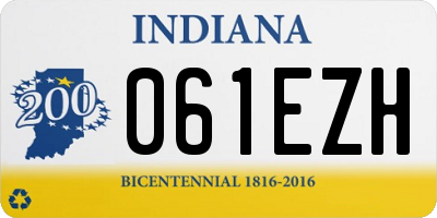 IN license plate 061EZH