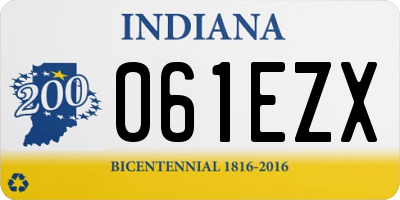 IN license plate 061EZX