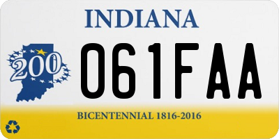 IN license plate 061FAA