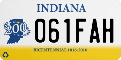 IN license plate 061FAH