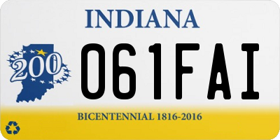 IN license plate 061FAI