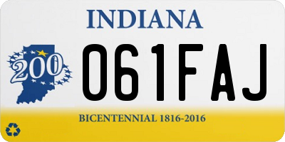 IN license plate 061FAJ
