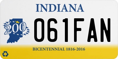 IN license plate 061FAN