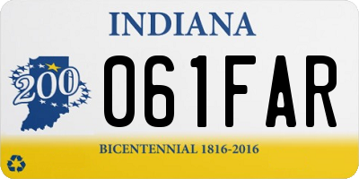 IN license plate 061FAR