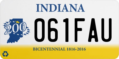 IN license plate 061FAU
