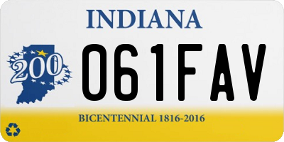 IN license plate 061FAV