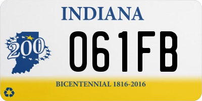 IN license plate 061FB