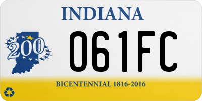 IN license plate 061FC