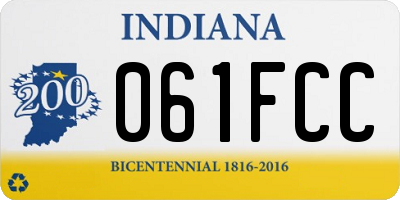 IN license plate 061FCC