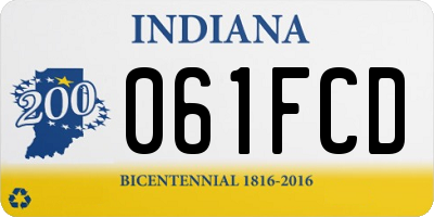 IN license plate 061FCD