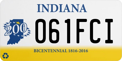 IN license plate 061FCI