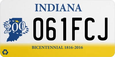 IN license plate 061FCJ
