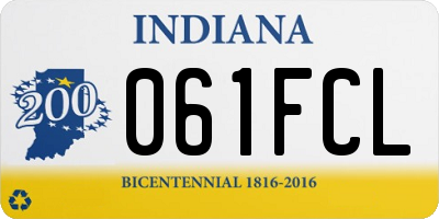 IN license plate 061FCL