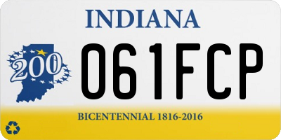 IN license plate 061FCP