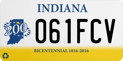 IN license plate 061FCV