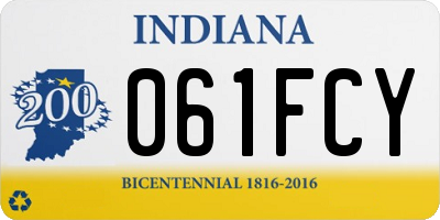 IN license plate 061FCY