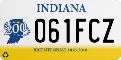IN license plate 061FCZ